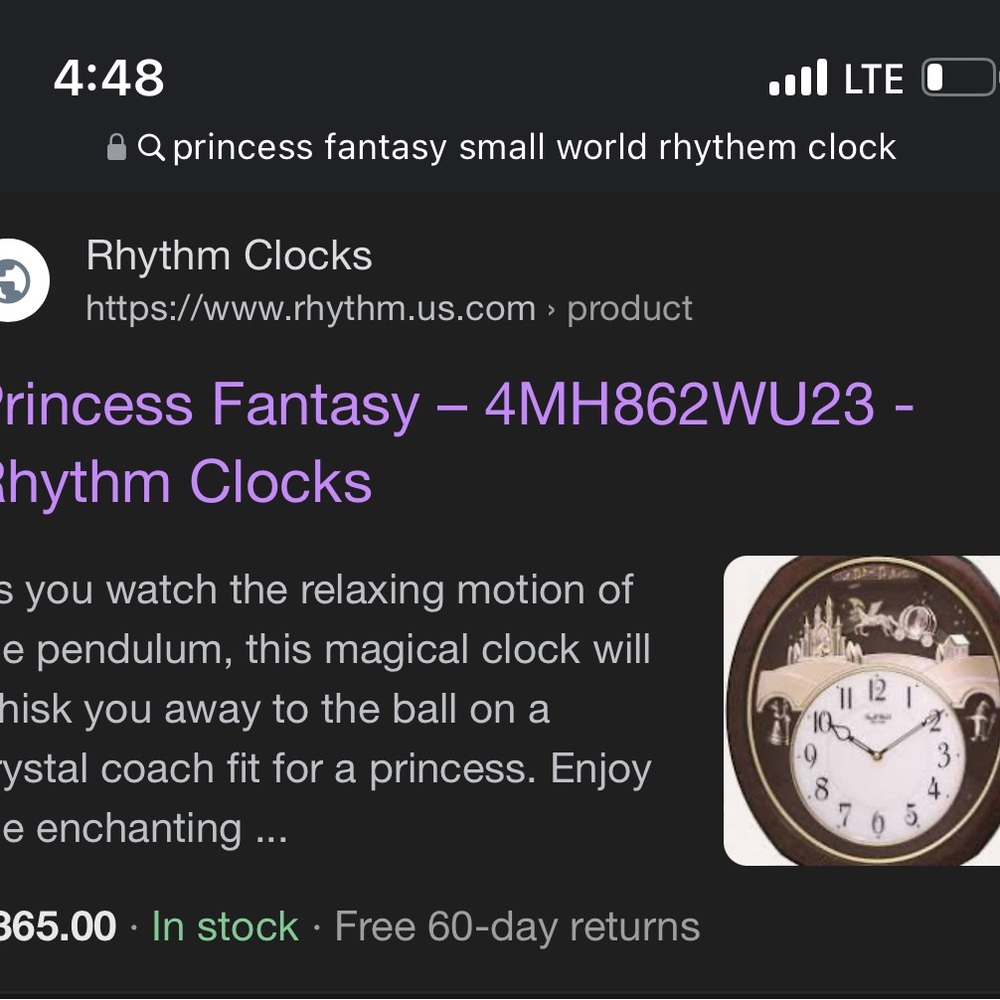 Princess Fantasy Rhythm Clock - Picture 9 of 9
